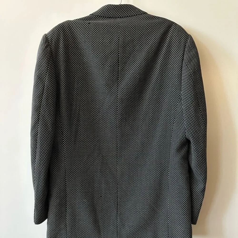 Vintage Bachrach Diamond Print Black and White Suit Blazer size 42L